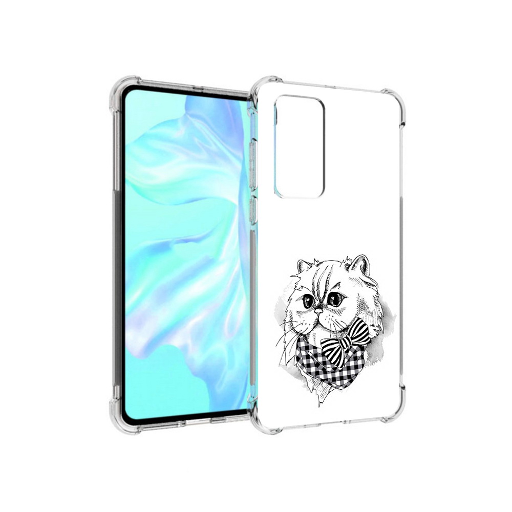 Чехол MyPads Tocco для Huawei P40 нарисованная красивая кошечка