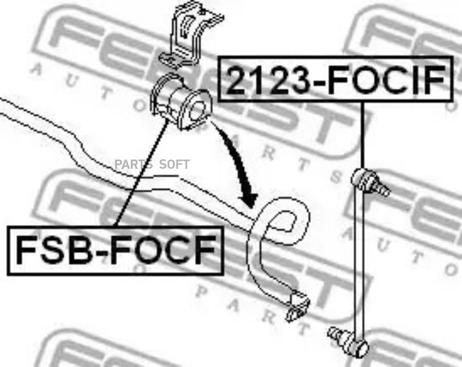 

FEBECT FSBFOCF FSBFOCF_втулка стабилизатора переднего центральная! d18\ Ford Focus 1.4-1.8