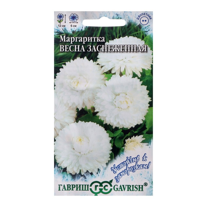 

Семена цветов Маргаритка "Гавриш" "Весна заснеженная", однолетник, 0,05 г
