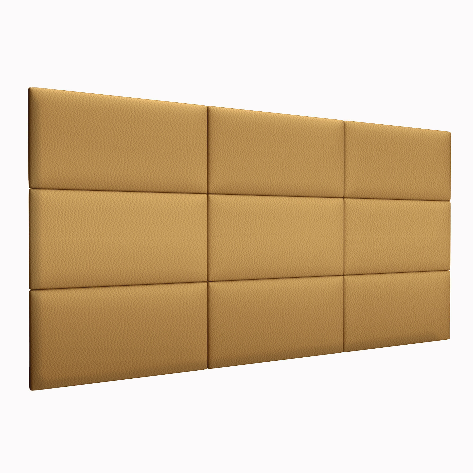 Мягкие обои Eco Leather Gold 30х60R см 4 шт. декор в детскую комнату подушка и гирлянда