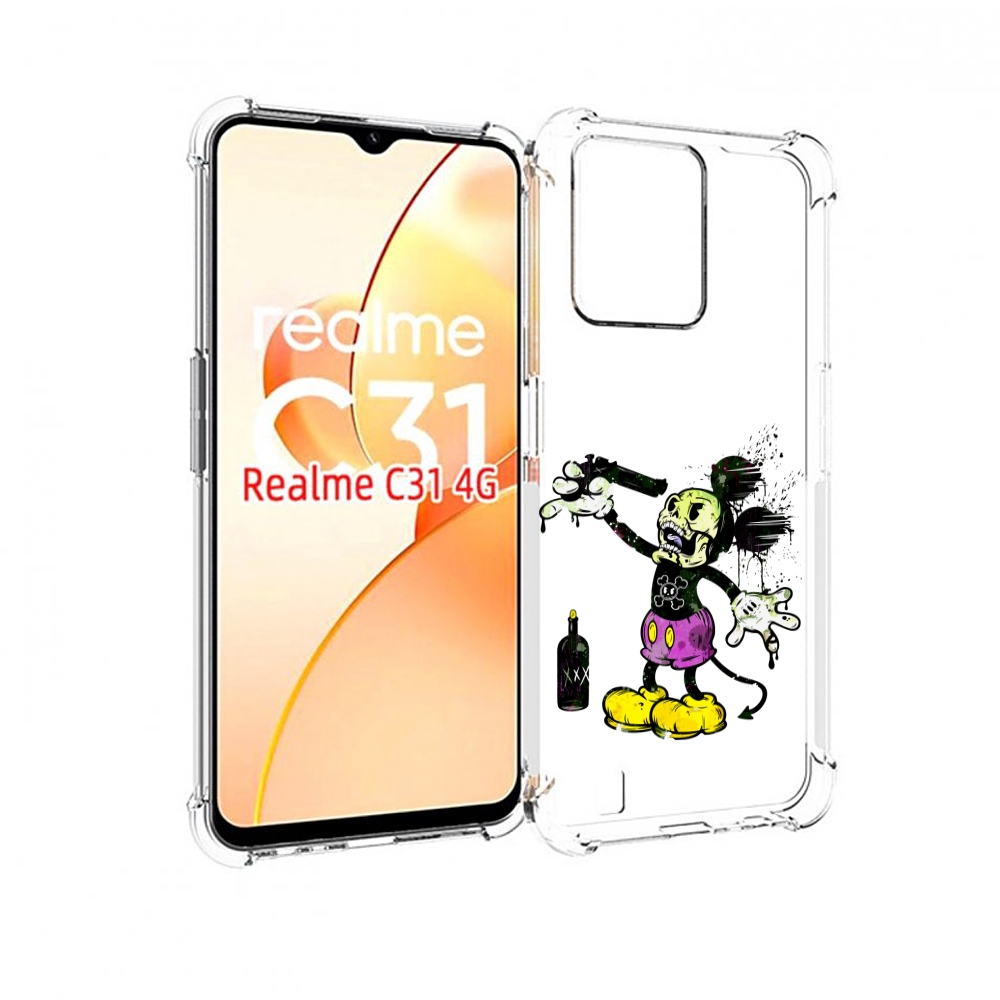 

Чехол MyPads Драг Микки для OPPO Realme C31, Прозрачный, Tocco