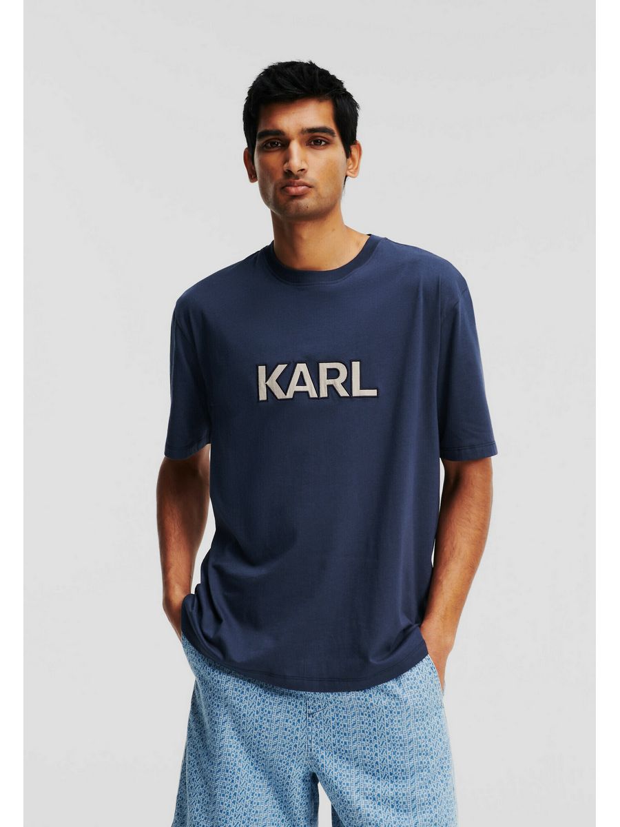 

Футболка мужская Karl Lagerfeld K4822O0GL синяя M, Синий, K4822O0GL