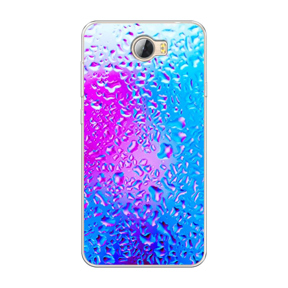 

Чехол на Huawei Y5 II "Капли на стекле", Голубой;розовый, 61950-3