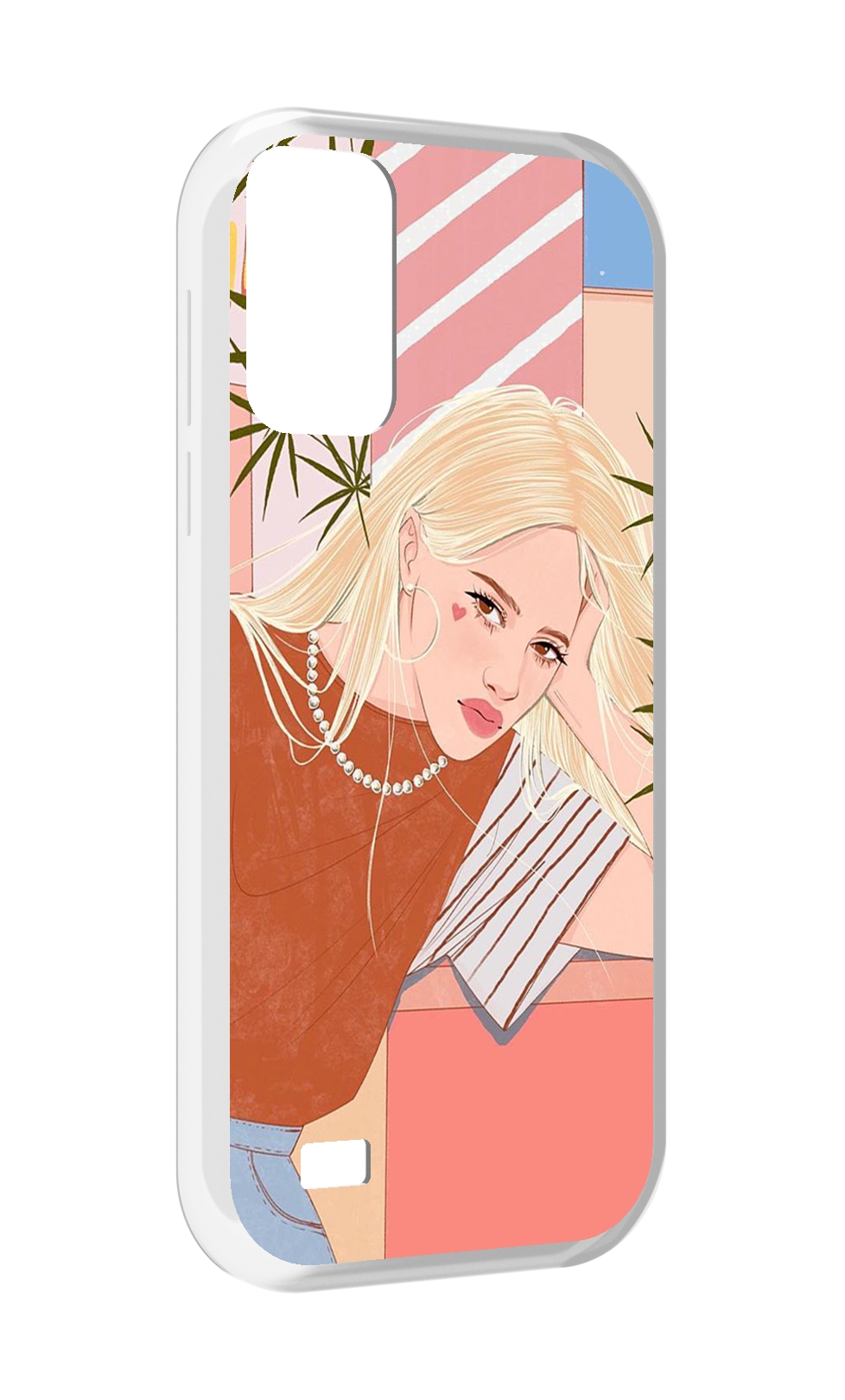

Чехол MyPads летняя-девочка женский для Oukitel C31, Прозрачный, Tocco