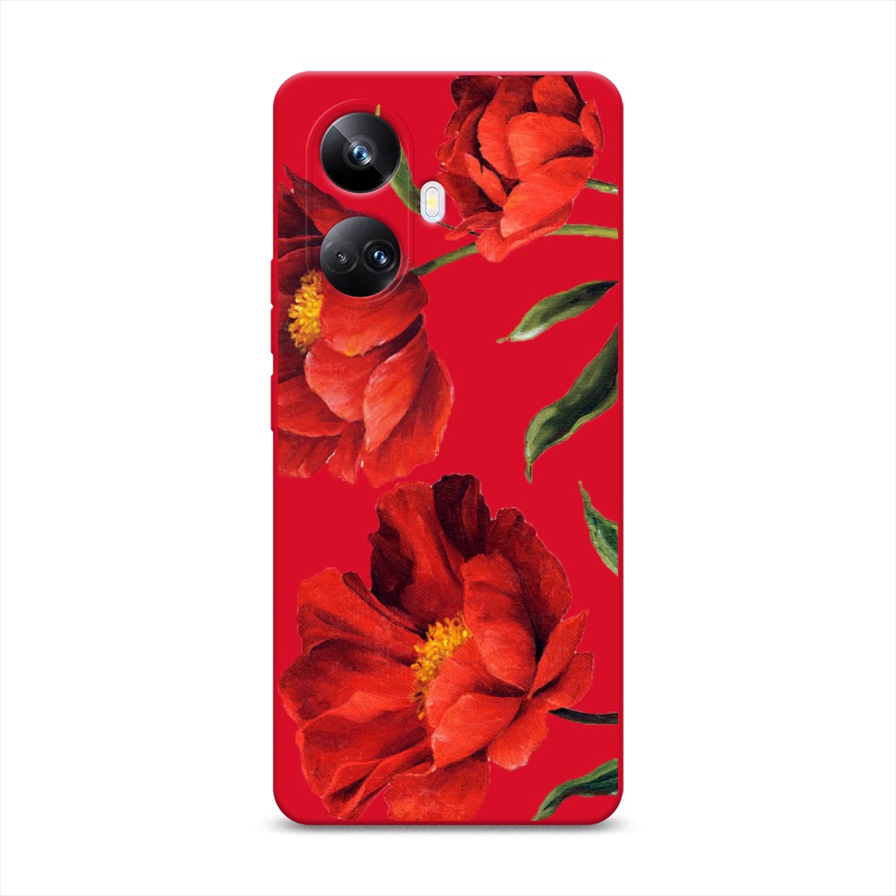 

Чехол Awog на Realme 10 Pro+ "Красные маки", Красный, 2512353-1