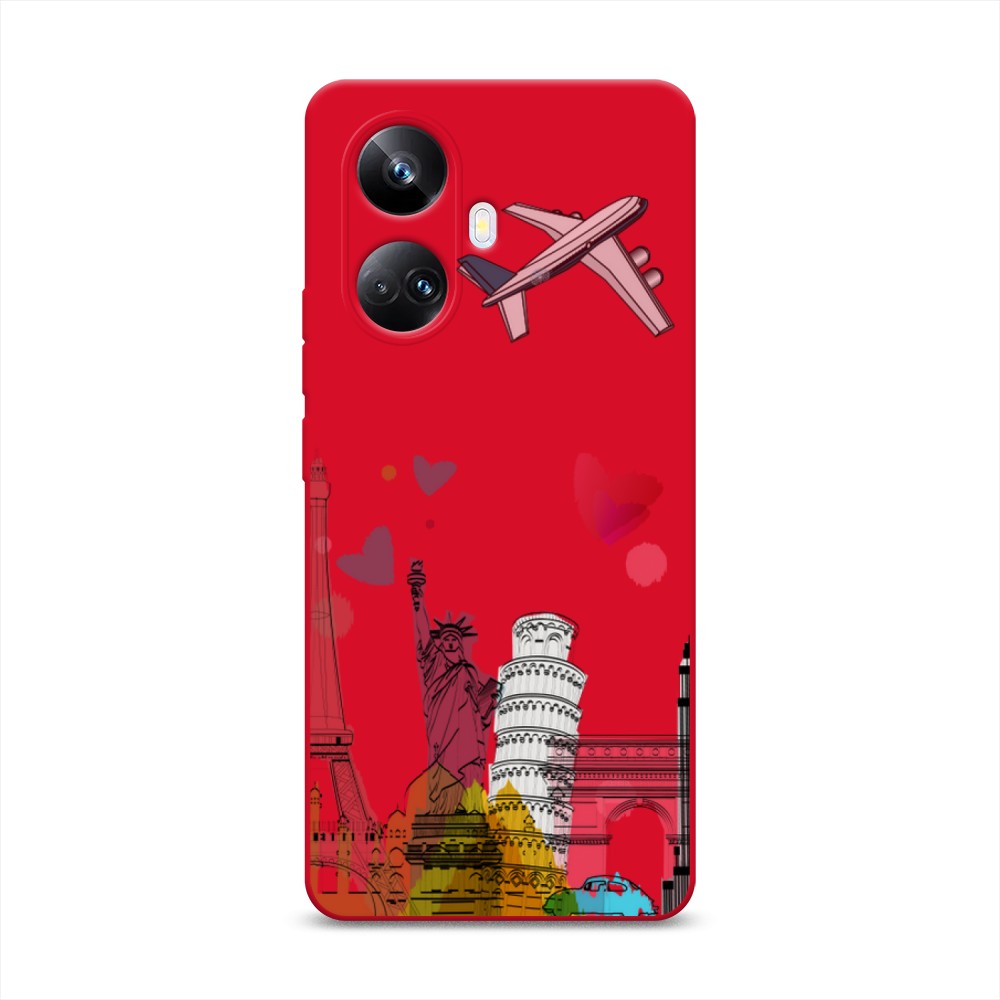 

Чехол Awog на Realme 10 Pro+ "Самолет путешествий", Желтый, 2512353-1