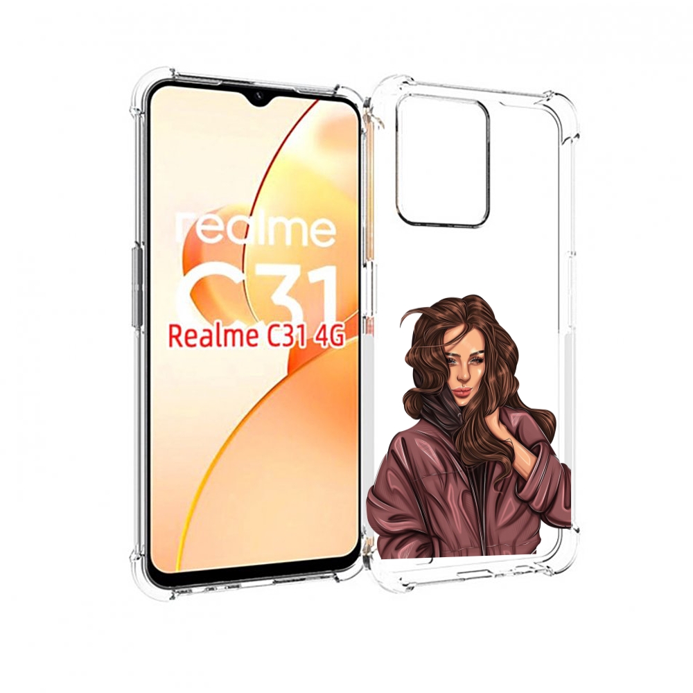 

Чехол MyPads Арт рисунок девушки для OPPO Realme C31, Прозрачный, Tocco