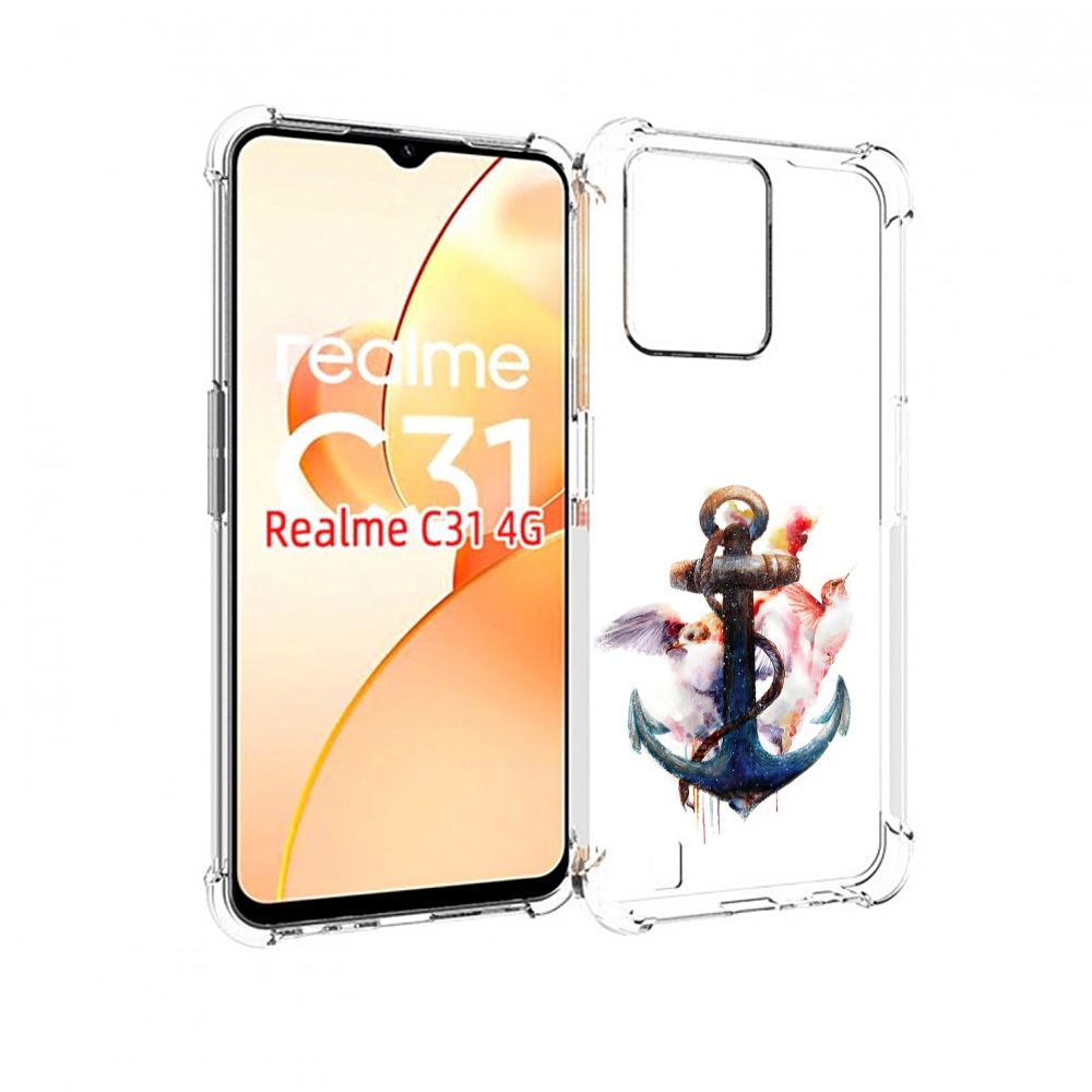 

Чехол MyPads якорь с птицами для OPPO Realme C31, Прозрачный, Tocco