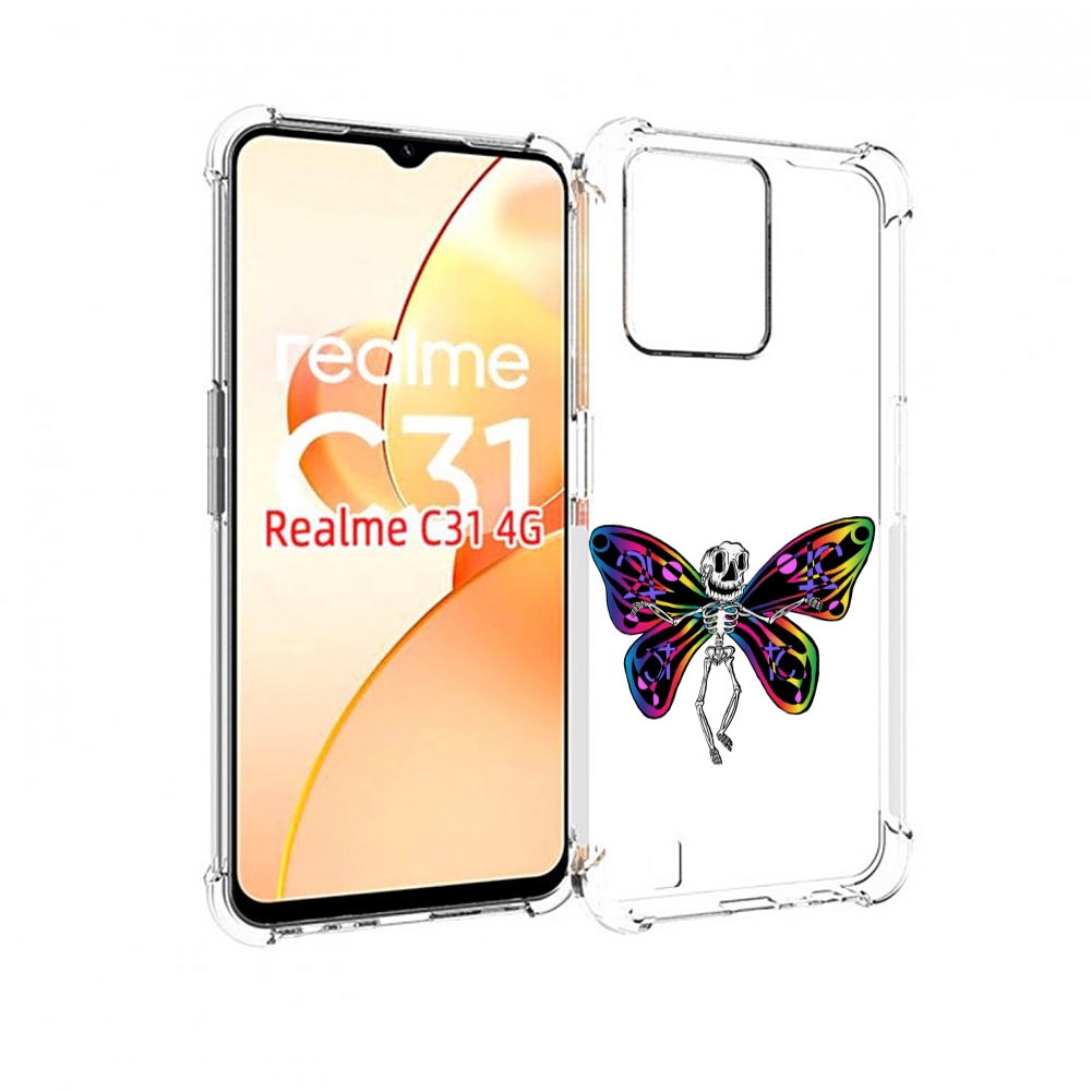 

Чехол MyPads эффект бабочки для OPPO Realme C31, Прозрачный, Tocco