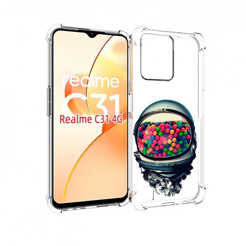 

Чехол MyPads шлем космонавта для OPPO Realme C31, Прозрачный, Tocco