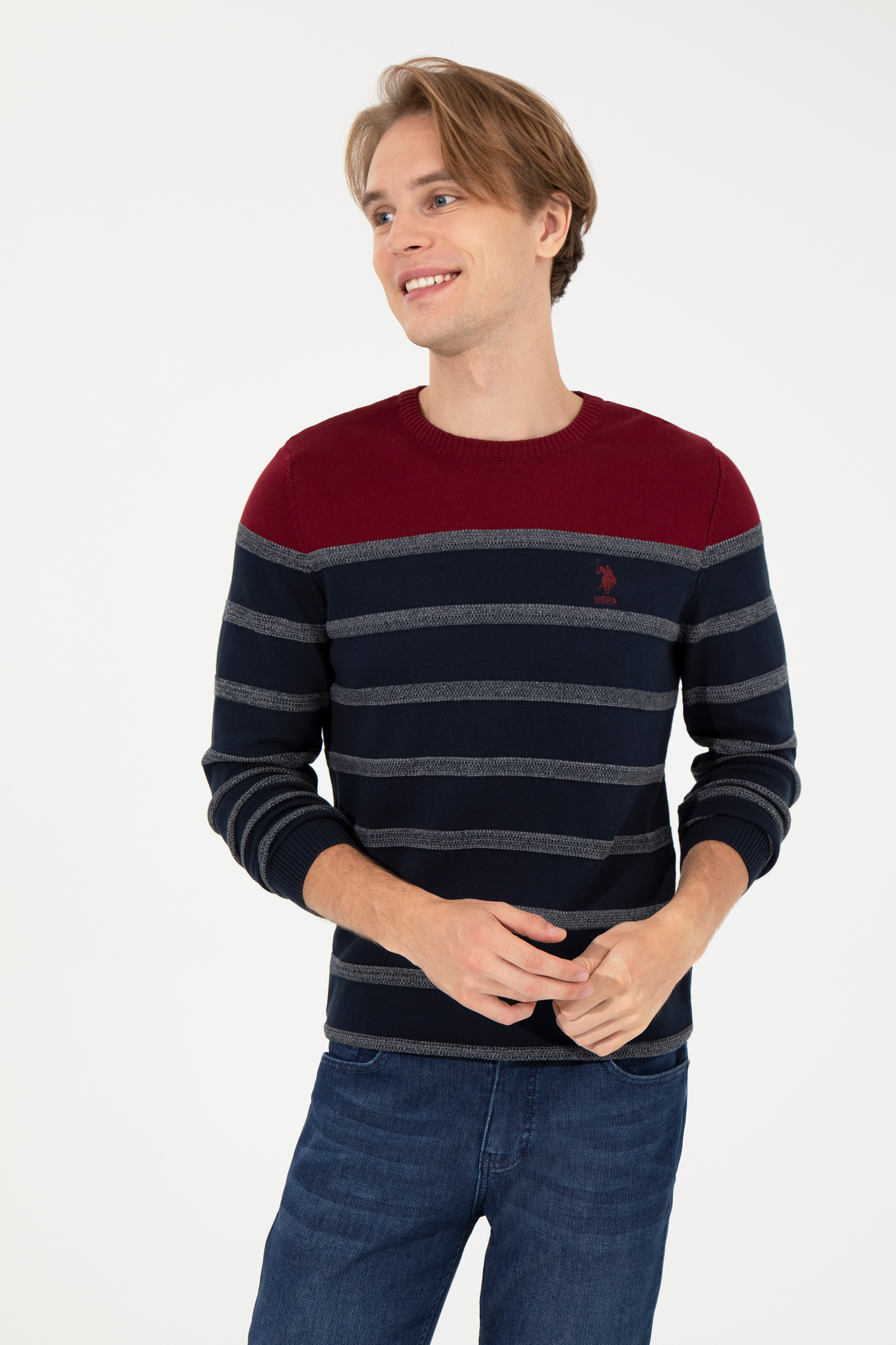 

Джемпер мужской U.S. POLO Assn. G081GL0TK0FULHAM синий S, G081GL0TK0FULHAM