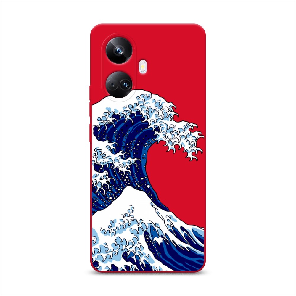 

Чехол Awog на Realme 10 Pro+ "Волна в Канагаве", Синий;белый, 2512353-1