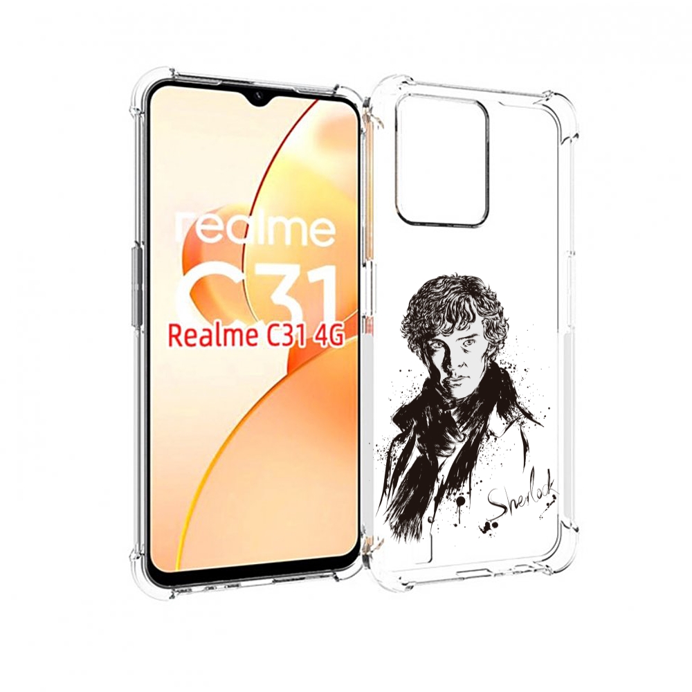 

Чехол MyPads шерлок холмс портрет для OPPO Realme C31, Прозрачный, Tocco