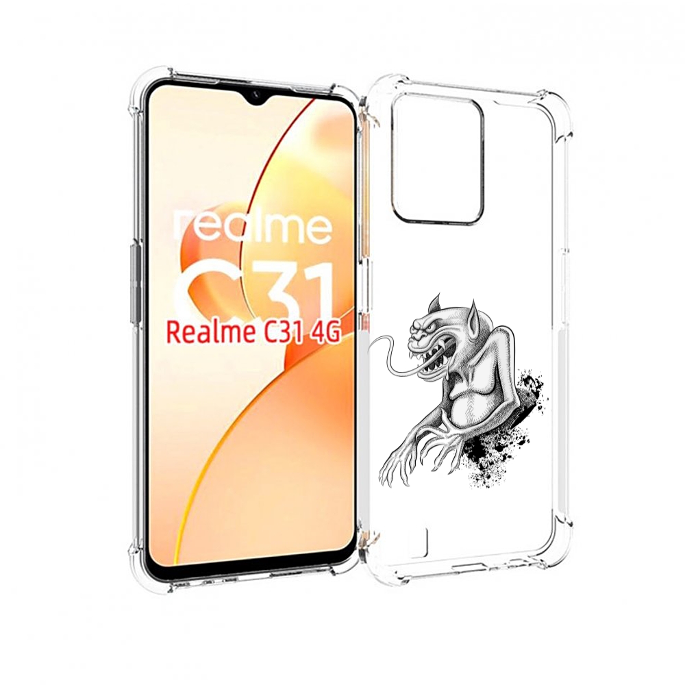 

Чехол MyPads чорт для OPPO Realme C31, Прозрачный, Tocco