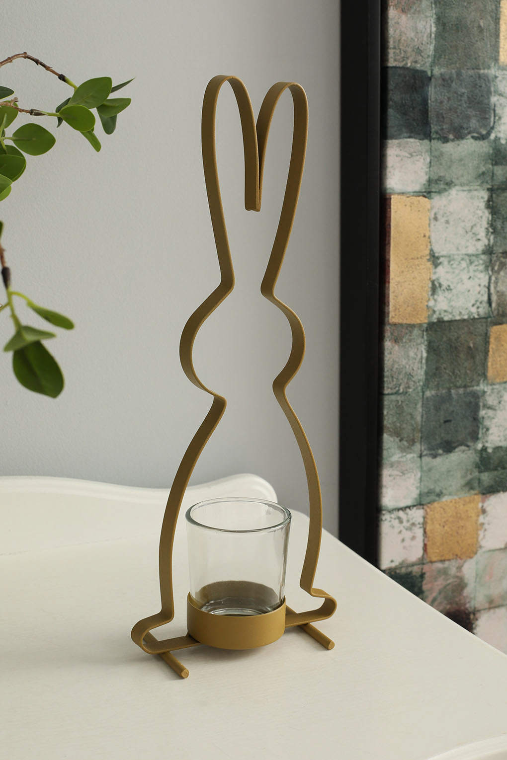 Подсвечник 12x6xH30 бежевый 5655120