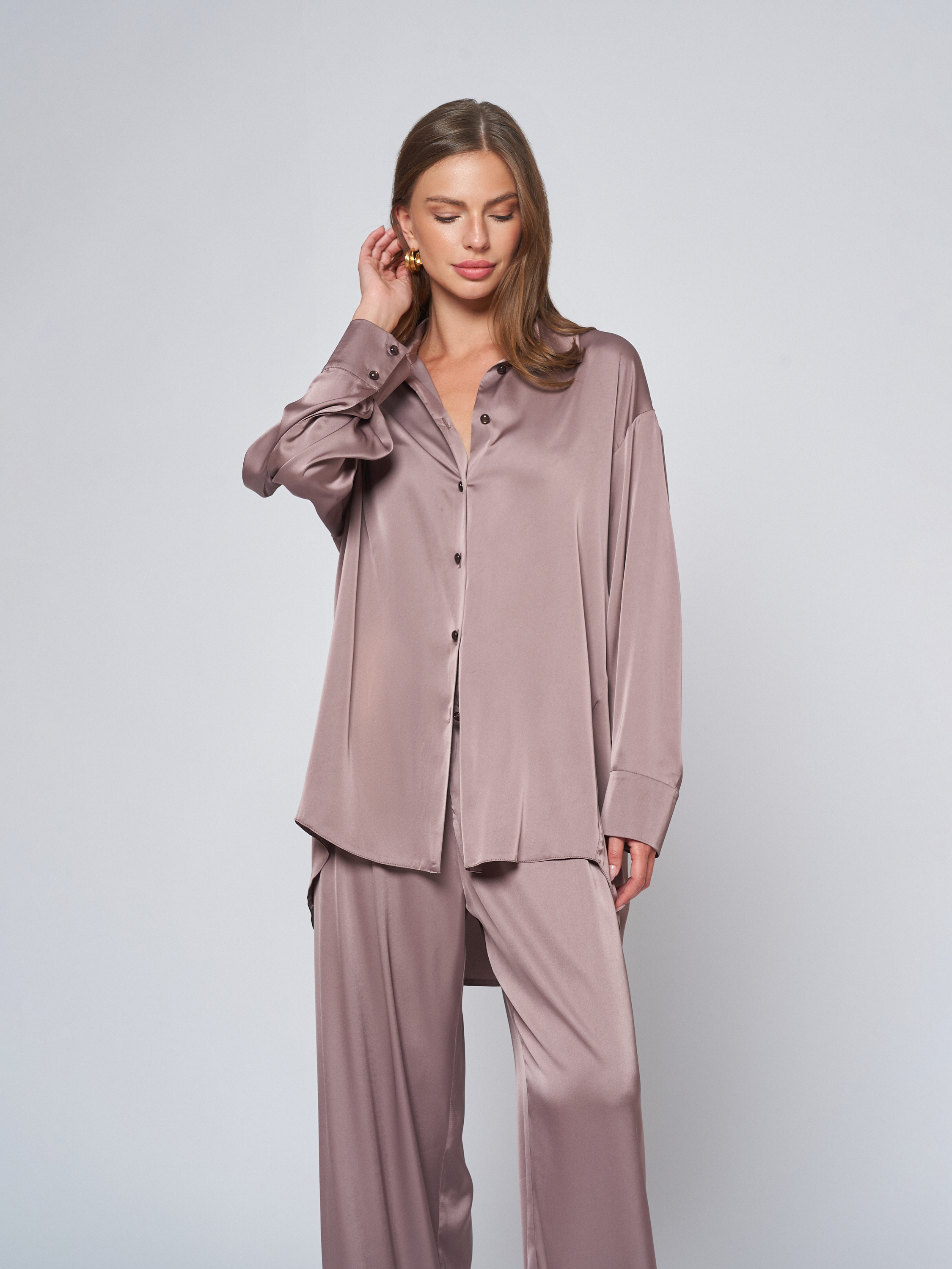 

Блуза женская 1001dress 102823 коричневая 40-42 RU, 102823