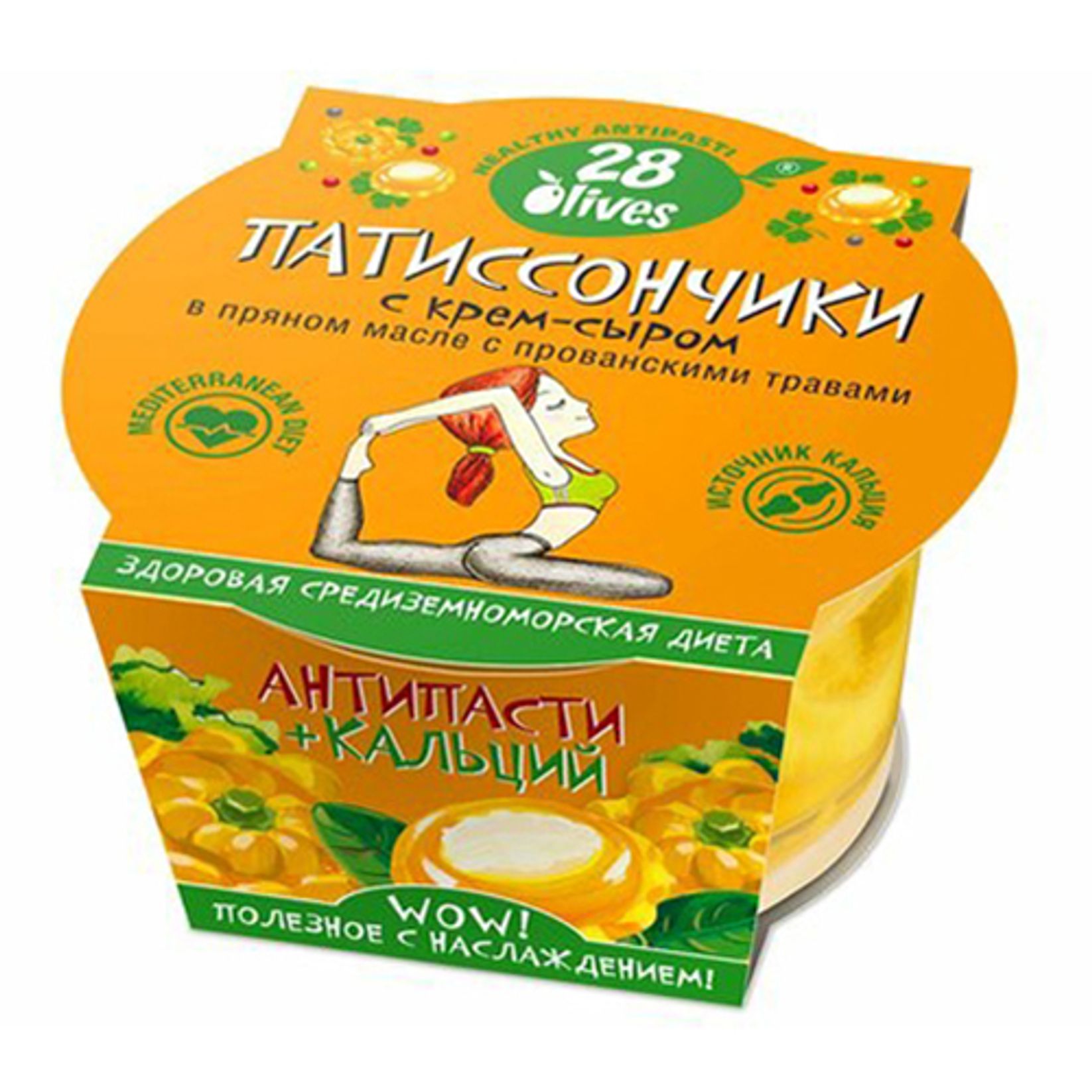 

Патиссоны 28 Olives с крем-сыром в пряном масле 130 г