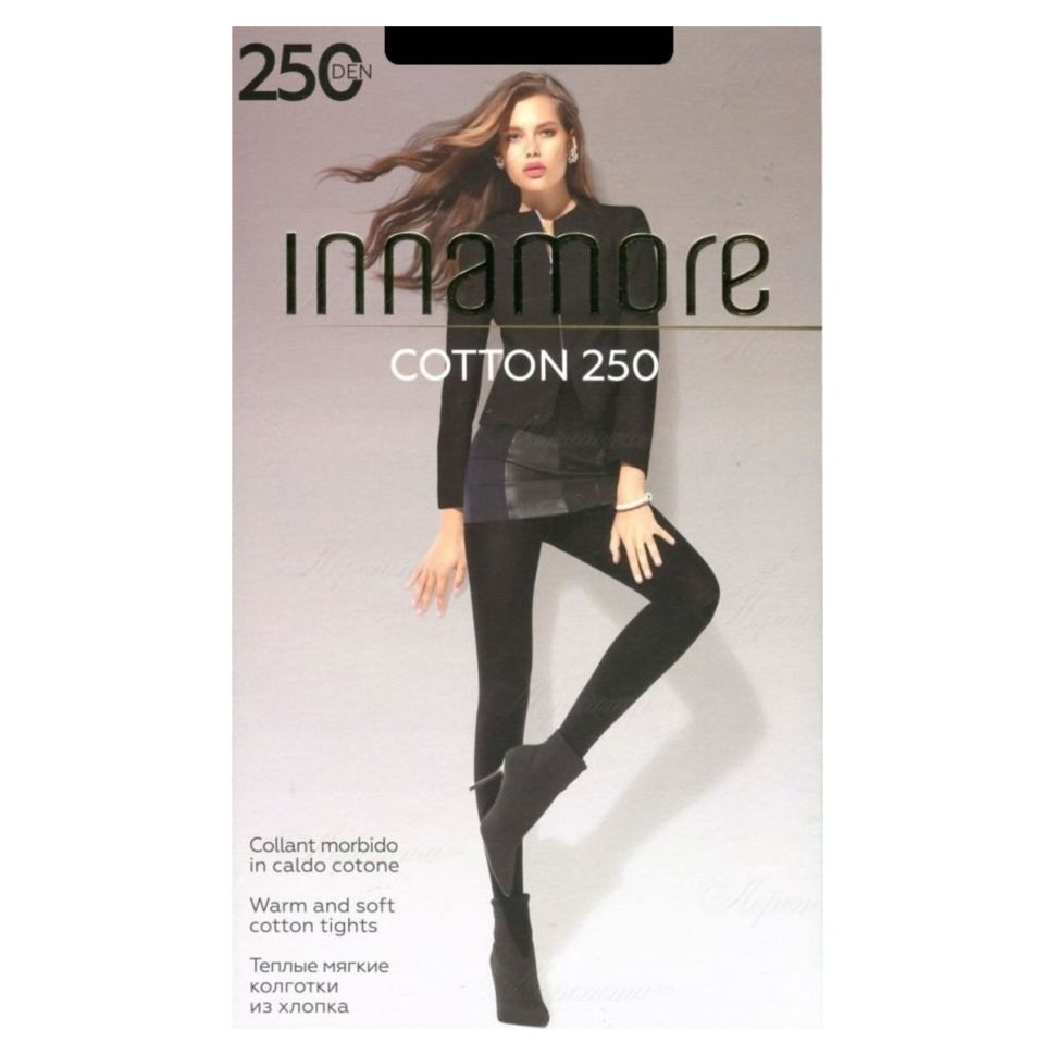 

Колготки женские Innamore COTTON 250 черные, Черный, COTTON 250