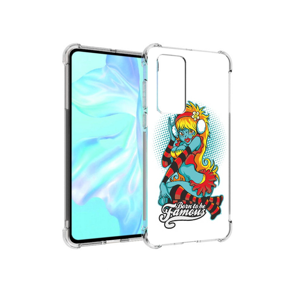 

Чехол MyPads Tocco для Huawei P40 нарисованная девушка в наушниках, Прозрачный, Tocco