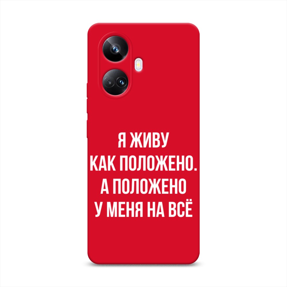 

Чехол Awog на Realme 10 Pro+ "Живу как положено", Серый, 2512353-1