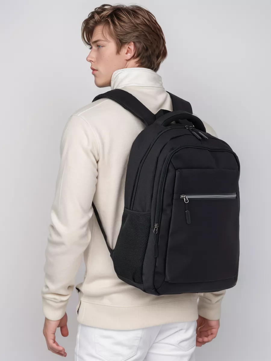 Рюкзак унисекс TIDO RS3 черный, 46х38х16 см