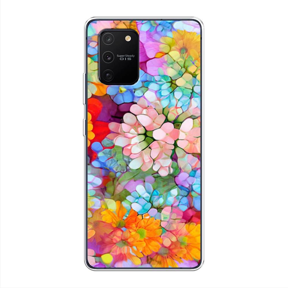 фото Чехол на samsung galaxy s10 lite "цветы витраж" case place