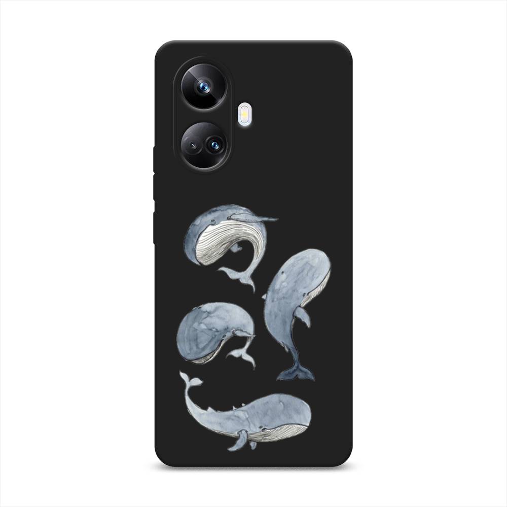 

Чехол Awog на Realme 10 Pro+ "Киты", Голубой;белый;прозрачный, 2512352-1