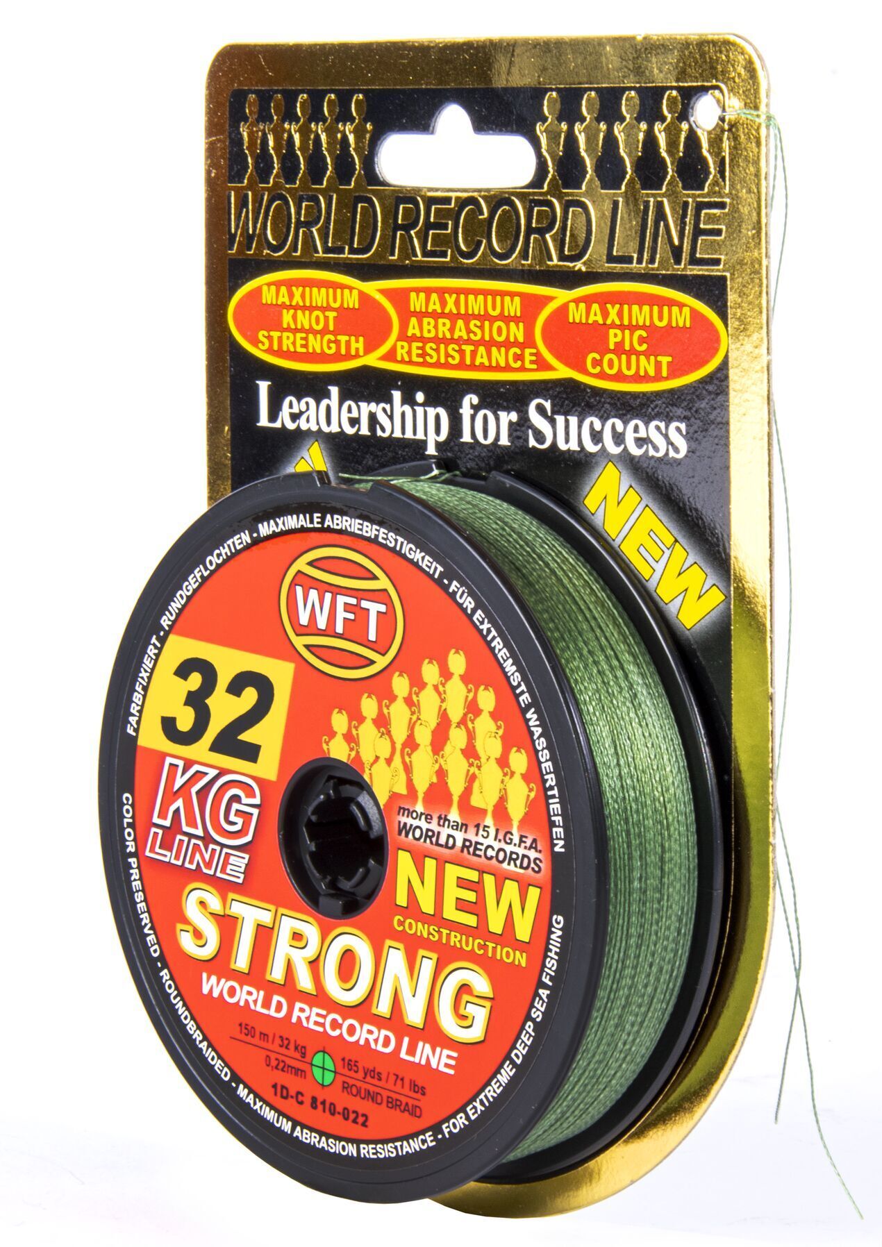 Рыболовная леска WFT Kg Strong 150 м, 0.22 мм Green