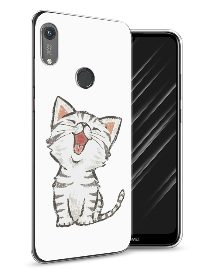 

Чехол Awog на Honor 8A (8A Pro/Prime) "Котенок рисованный", Серый;белый, 68750-1