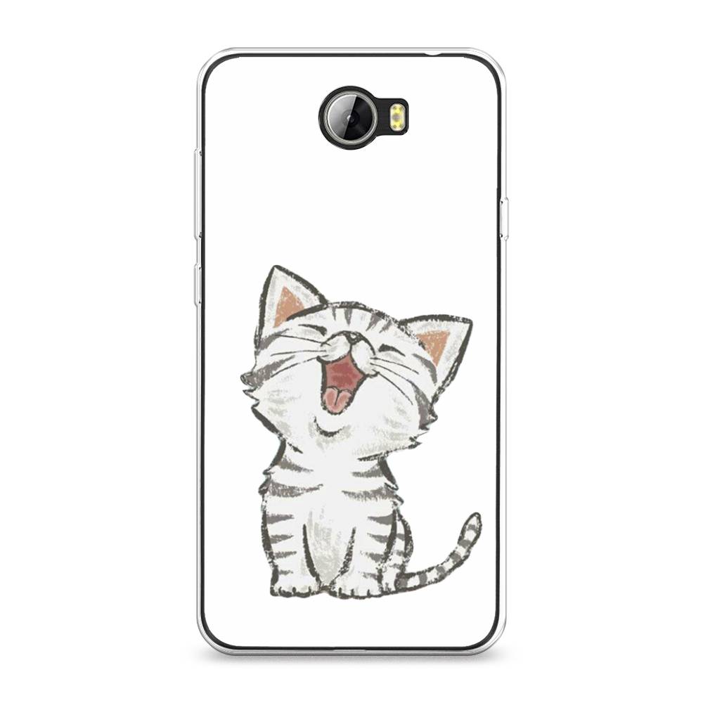 

Чехол Awog на Honor 5A "Котенок рисованный", Серый;белый, 60350-1