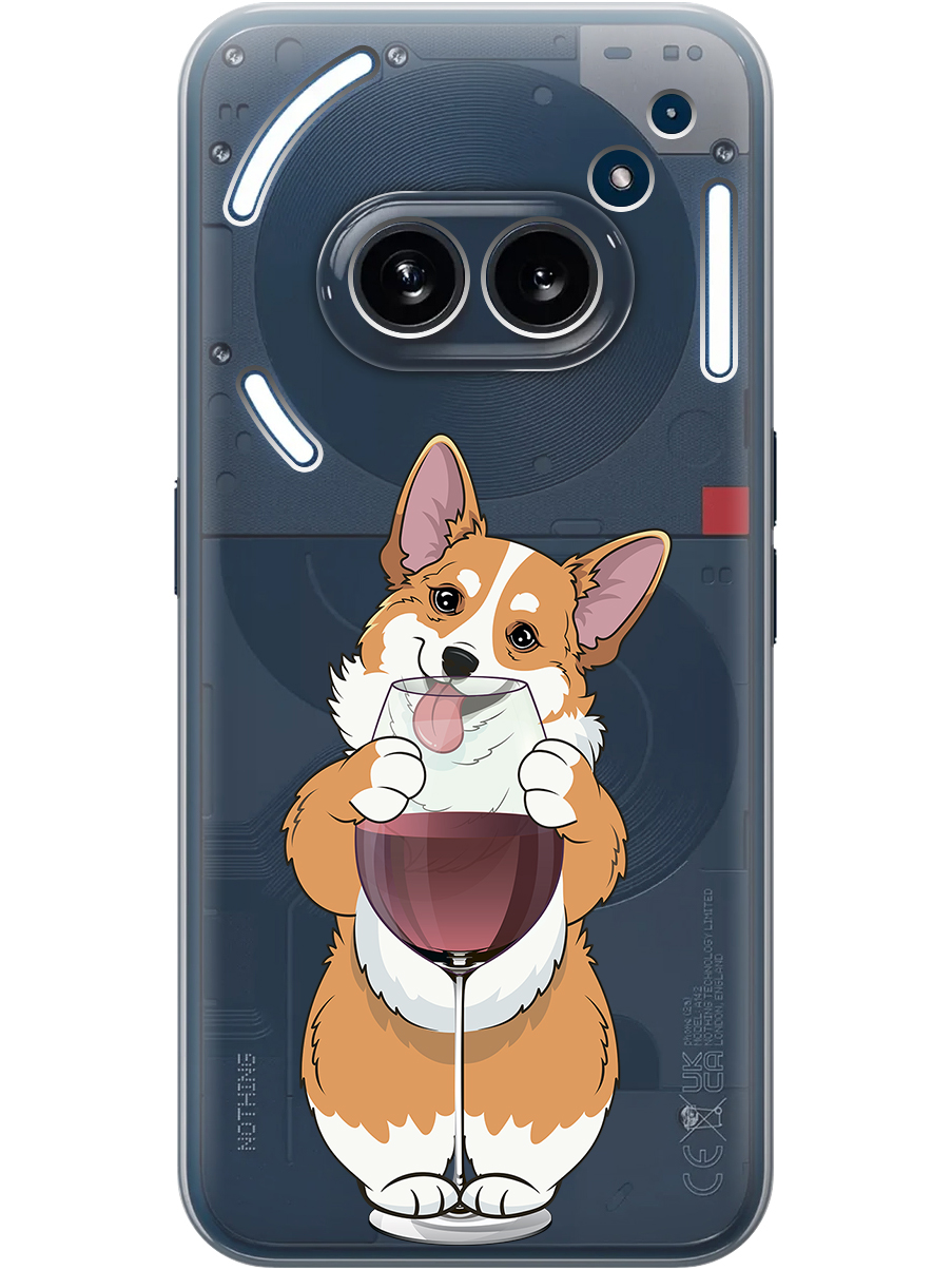 

Силиконовый чехол на Nothing Phone (2a) с принтом "Корги и бокал" прозрачный, Прозрачный;белый;бордовый, 782627661