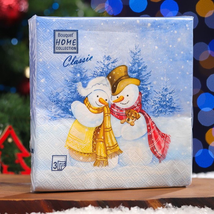 

Салфетки бумажные Home Classic "Встреча друзей", 3 слоя,33x33, 20 листов