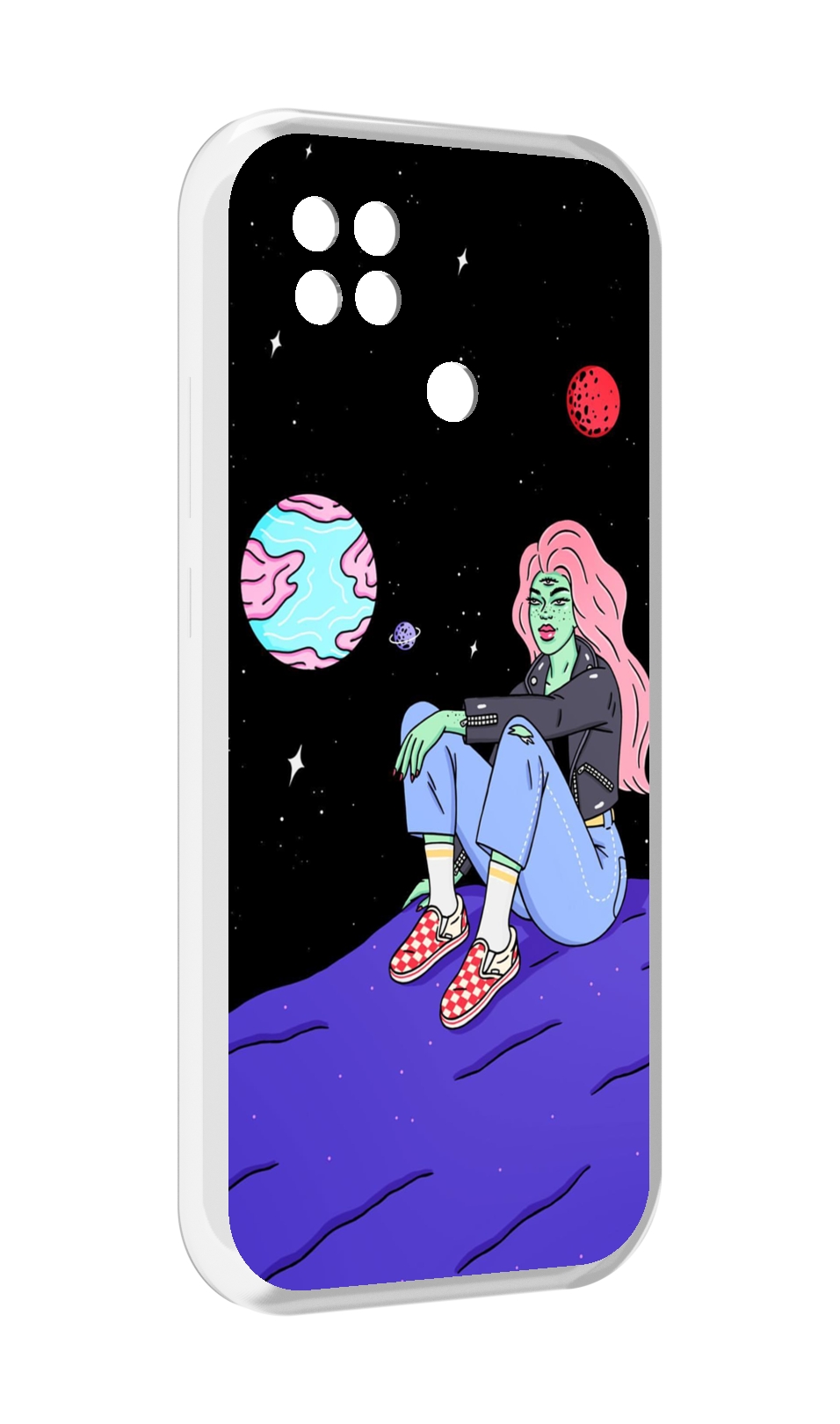 

Чехол MyPads девушка-на-луне-мультик для Xiaomi Poco C40, Прозрачный, Tocco