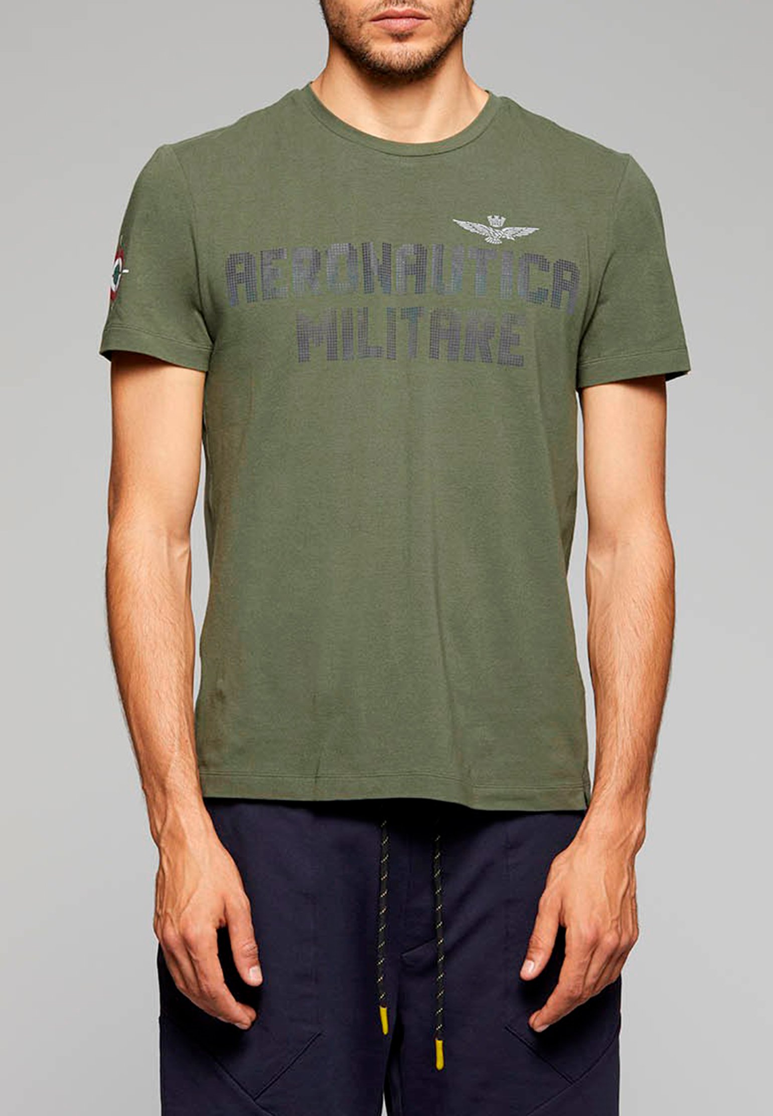 

Футболка мужская Aeronautica Militare 124637 зеленая XL, 124637