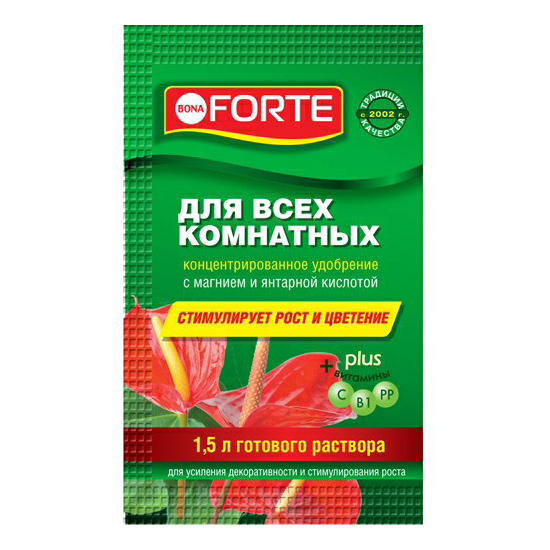 

Удобрение Bona Forte для всех комнатных растений жидкое 10 мл