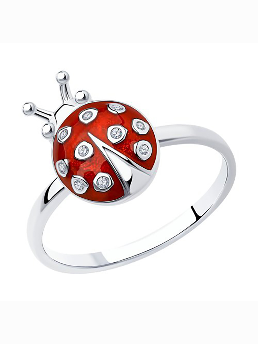 

Кольцо женское из серебра с фианитом 585Gold 901000978, р, 901000978