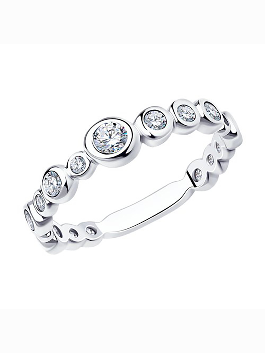 

Кольцо женское из серебра с фианитом 585Gold 701010433, р, 701010433