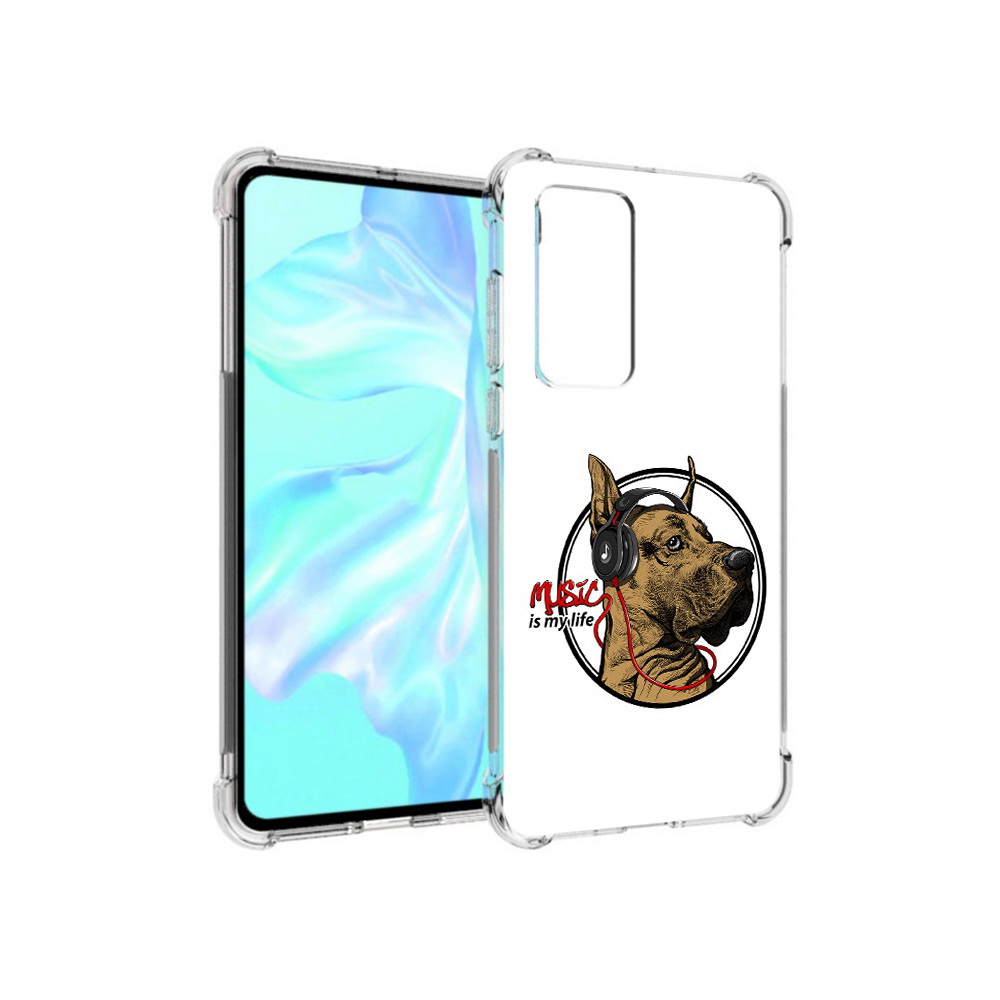 

Чехол MyPads Tocco для Huawei P40 музыкальная собака, Прозрачный, Tocco
