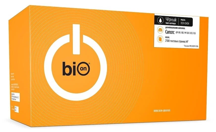 

Картридж Bion 045H BK черный, совместимый, 045H BK