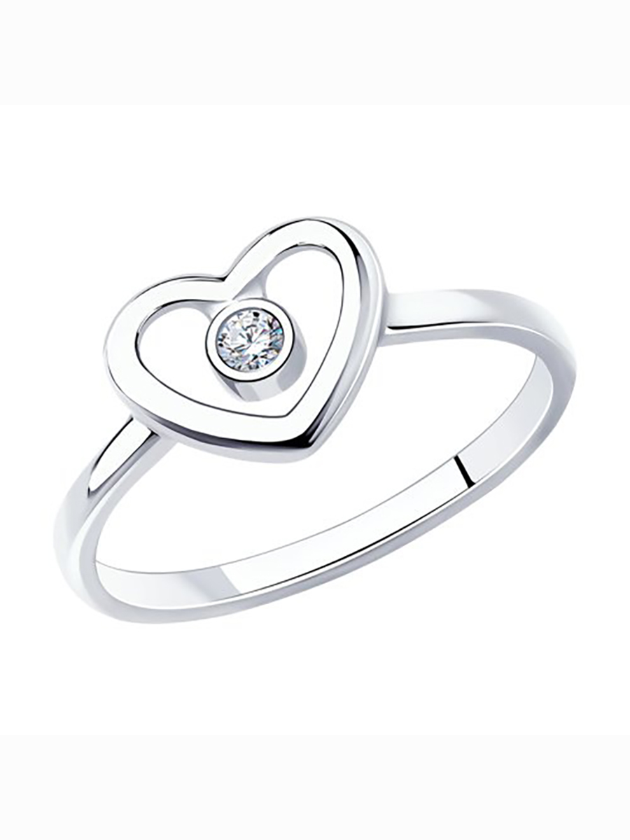 

Кольцо женское из серебра с фианитом 585Gold 701010424, р, 701010424