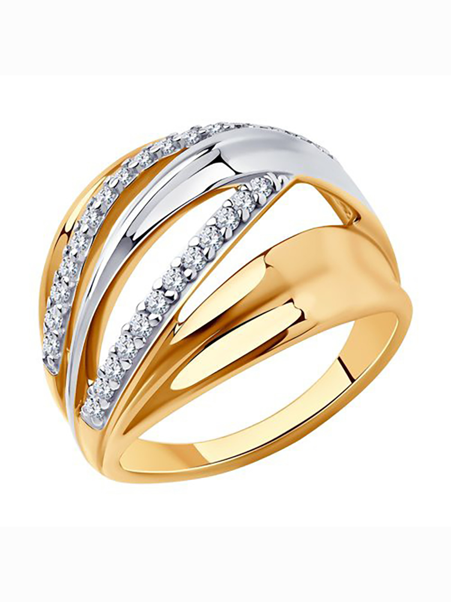 

Кольцо женское из серебра с фианитом 585Gold 701010416, р, 701010416