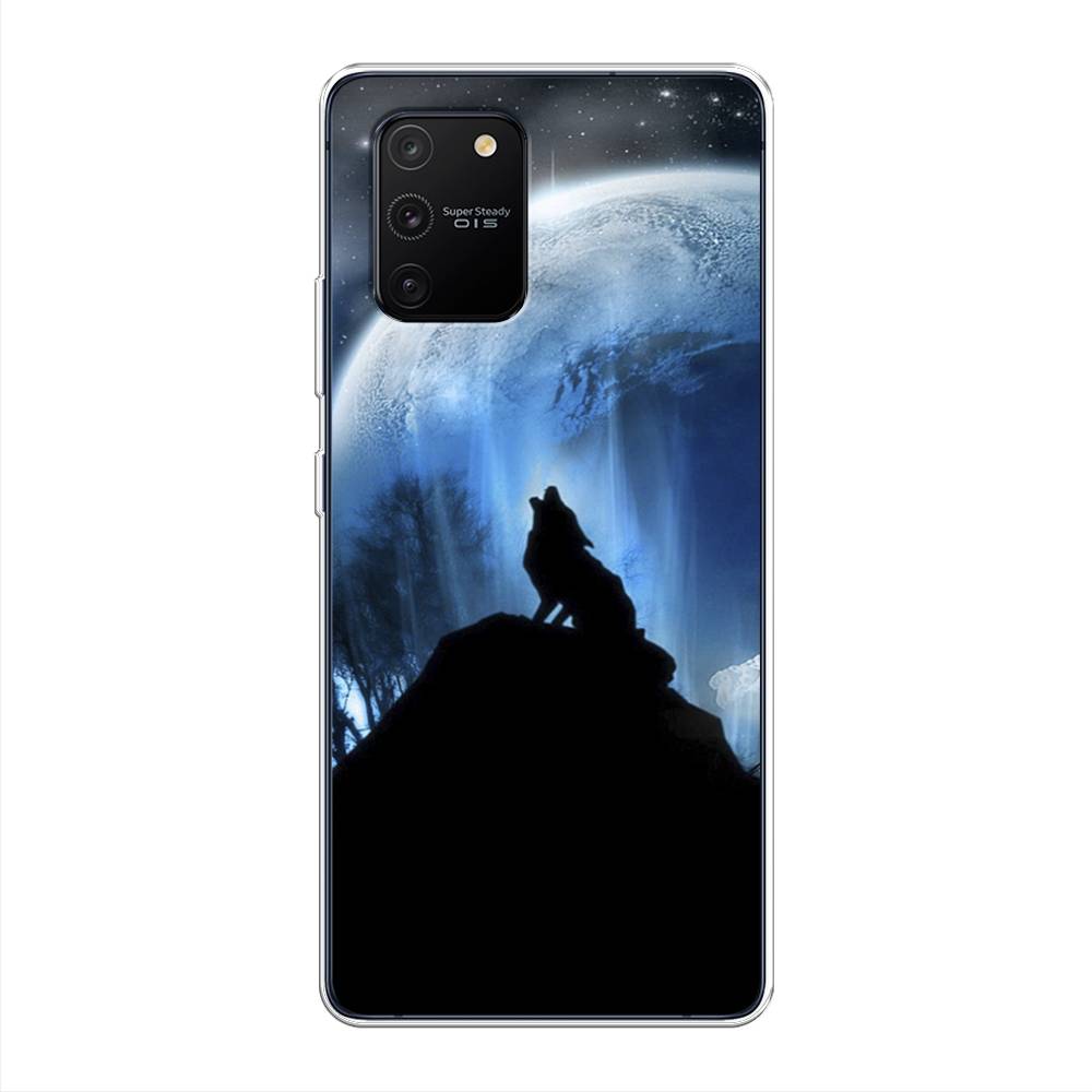 

Чехол на Samsung Galaxy S10 Lite "Волк 2", Синий;черный;белый, 210050-1