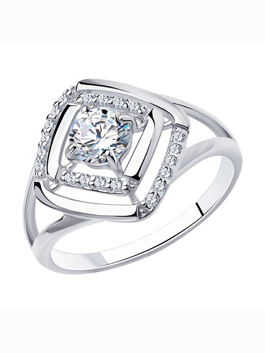 

Кольцо женское из серебра с фианитом 585Gold 701010402, р, 701010402
