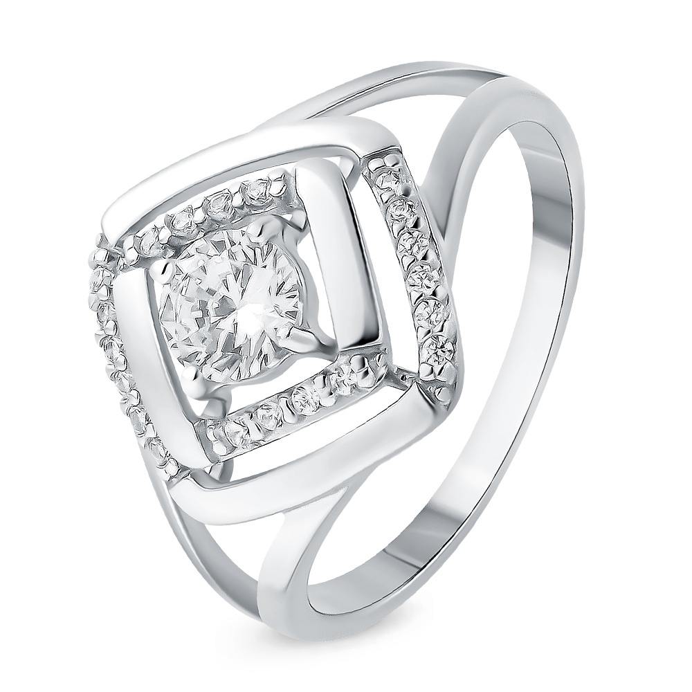 

Кольцо женское из серебра с фианитом 585Gold 701010402, р, 701010402