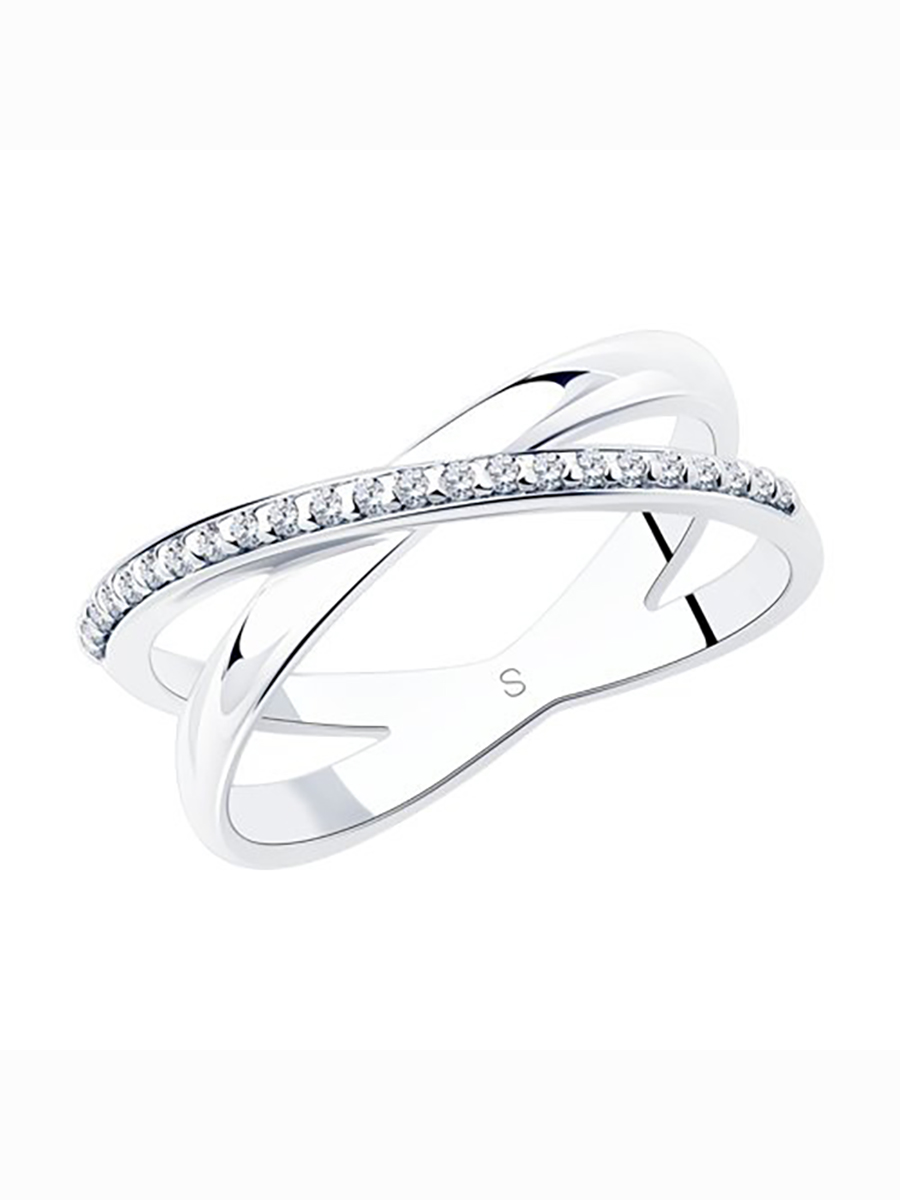

Кольцо из серебра р. , 585Gold 701010401, фианит, 701010401