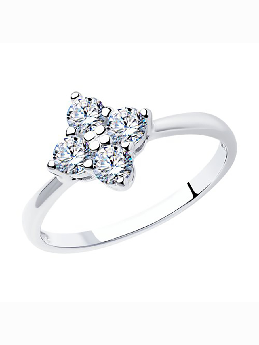 

Кольцо женское из серебра с фианитом 585Gold 701010400, р, 701010400