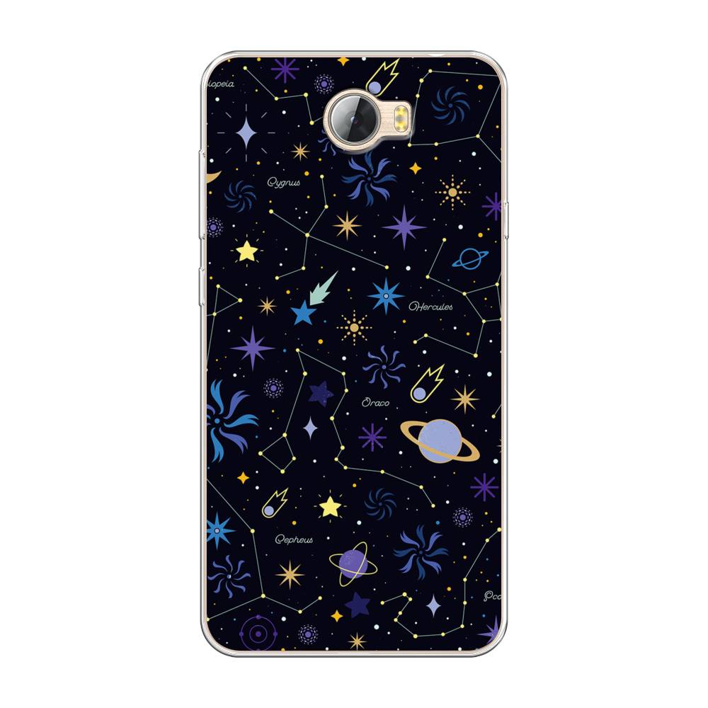 

Чехол на Huawei Y5 II "Цветной космос", Желтый, 61950-2