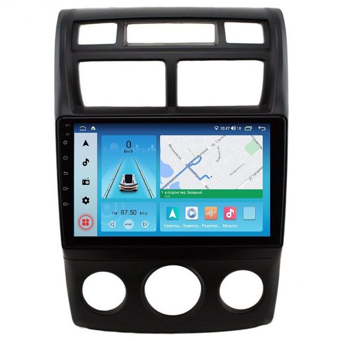 Магнитола EpicAuto T18 Kia Sportage 2 с кондиционером 2004-2010 - Android 13-Память 464Gb 3050000₽