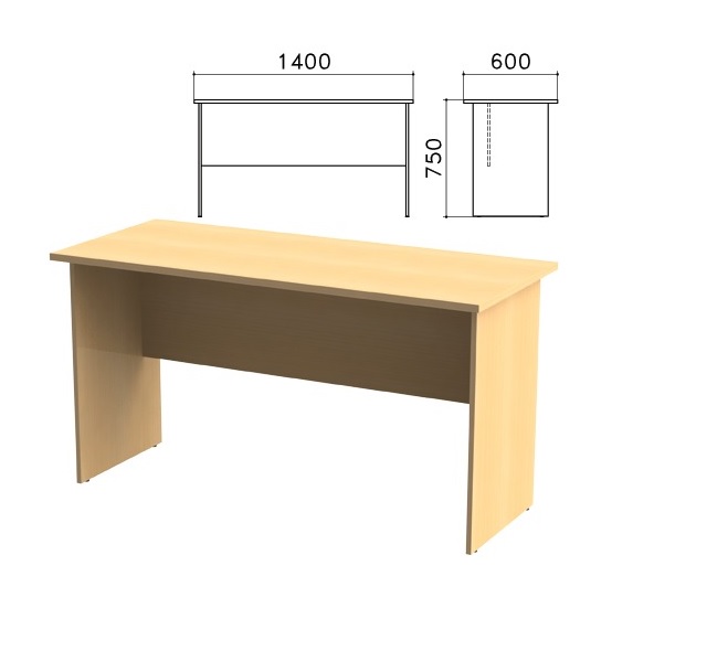 

Стол письменный "Канц", 1400х600х750 мм, цвет бук невский, СК21.10, СК21.10