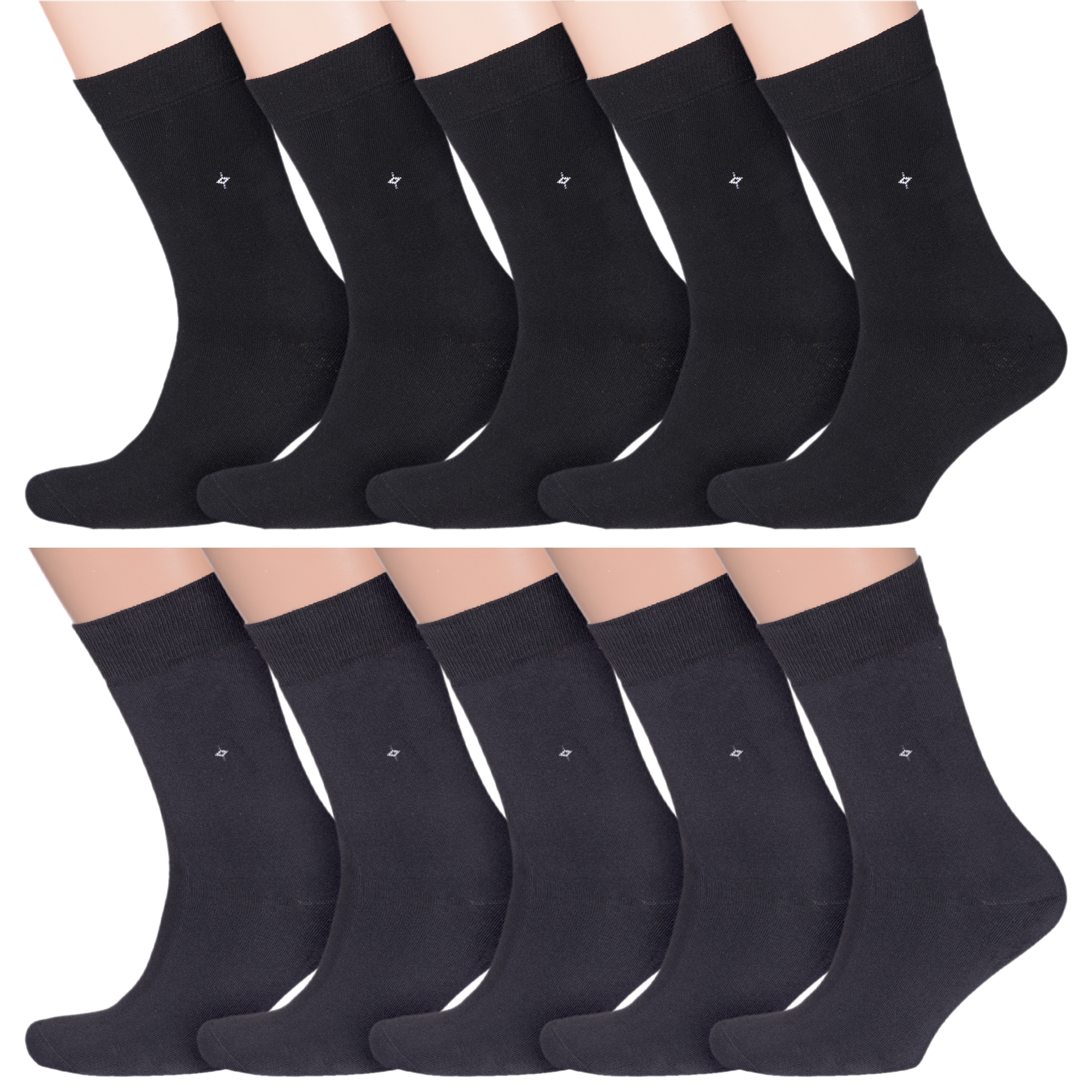 

Комплект носков мужских Rusocks 10-М-188 черных; серых 25, 10-М-188